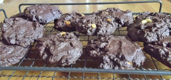 Double Chocolate and Caramel Cookies